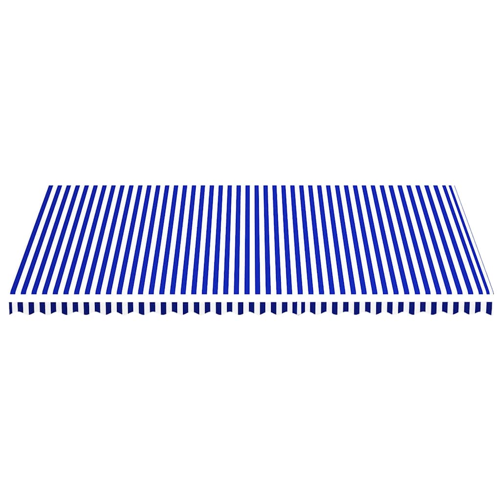 vidaXL Awning Replacement Fabric Blue and White 600x350 cm Polyester
