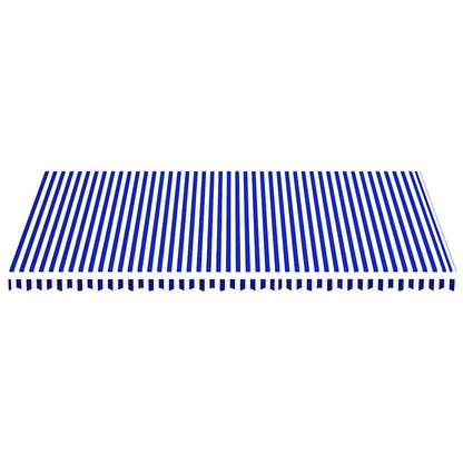 vidaXL Awning Replacement Fabric Blue and White 600x350 cm Polyester