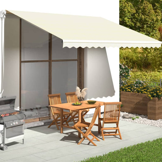 vidaXL Replacement Fabric for Awning Cream 4.5x3.5 m
