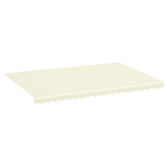 vidaXL Awning Replacement Fabric Cream 5x3.5 m Polyester