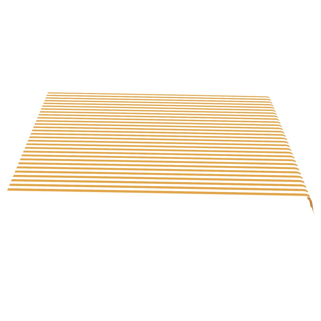 vidaXL Replacement Fabric for Awning Yellow and White 4x3,5 m