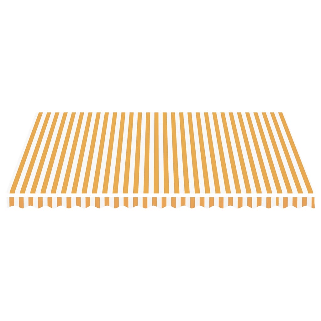 vidaXL Replacement Fabric for Awning Yellow and White 4.5x3.5 m