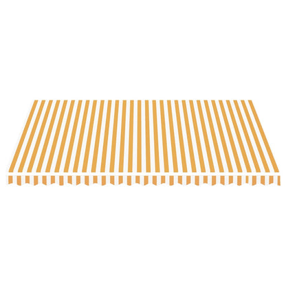 vidaXL Replacement Fabric for Awning Yellow and White 4.5x3.5 m