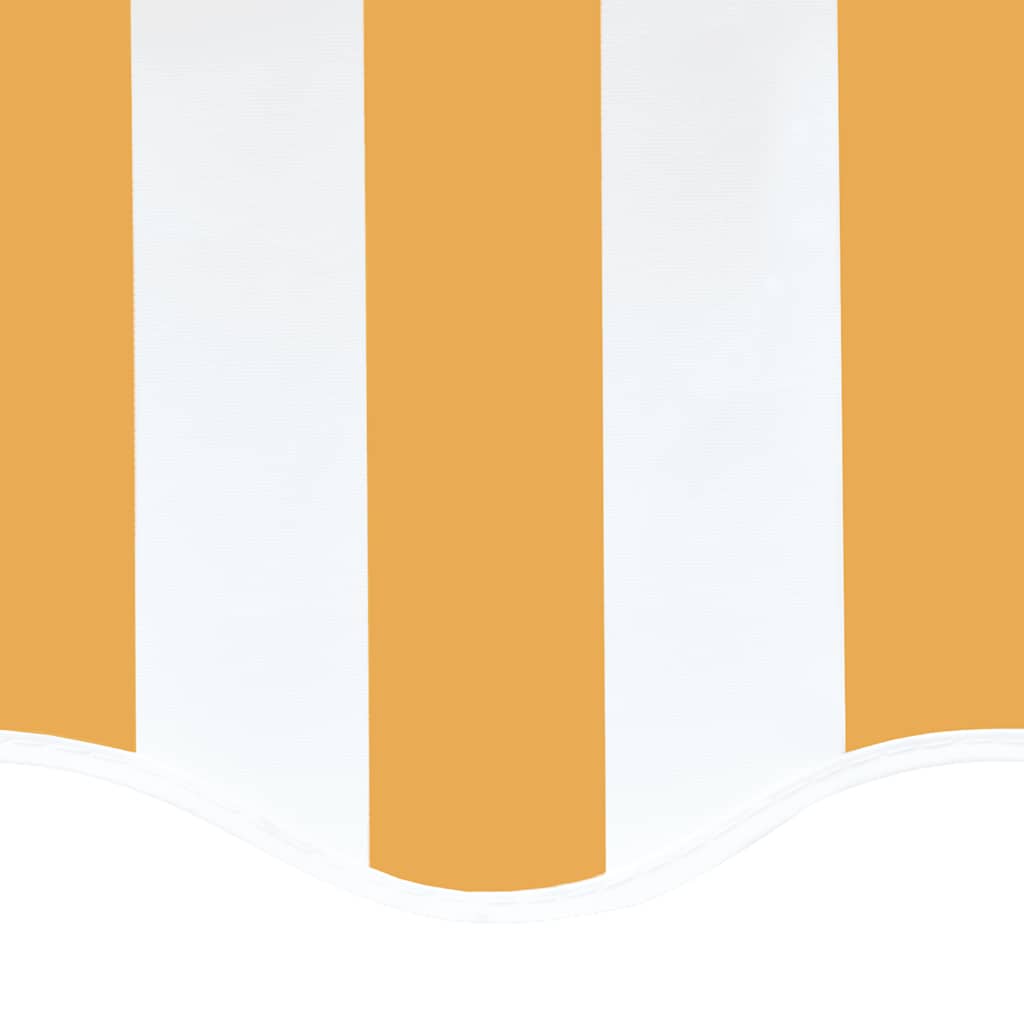 vidaXL Awning Replacement Fabric Yellow and White 5x3.5 m Polyester