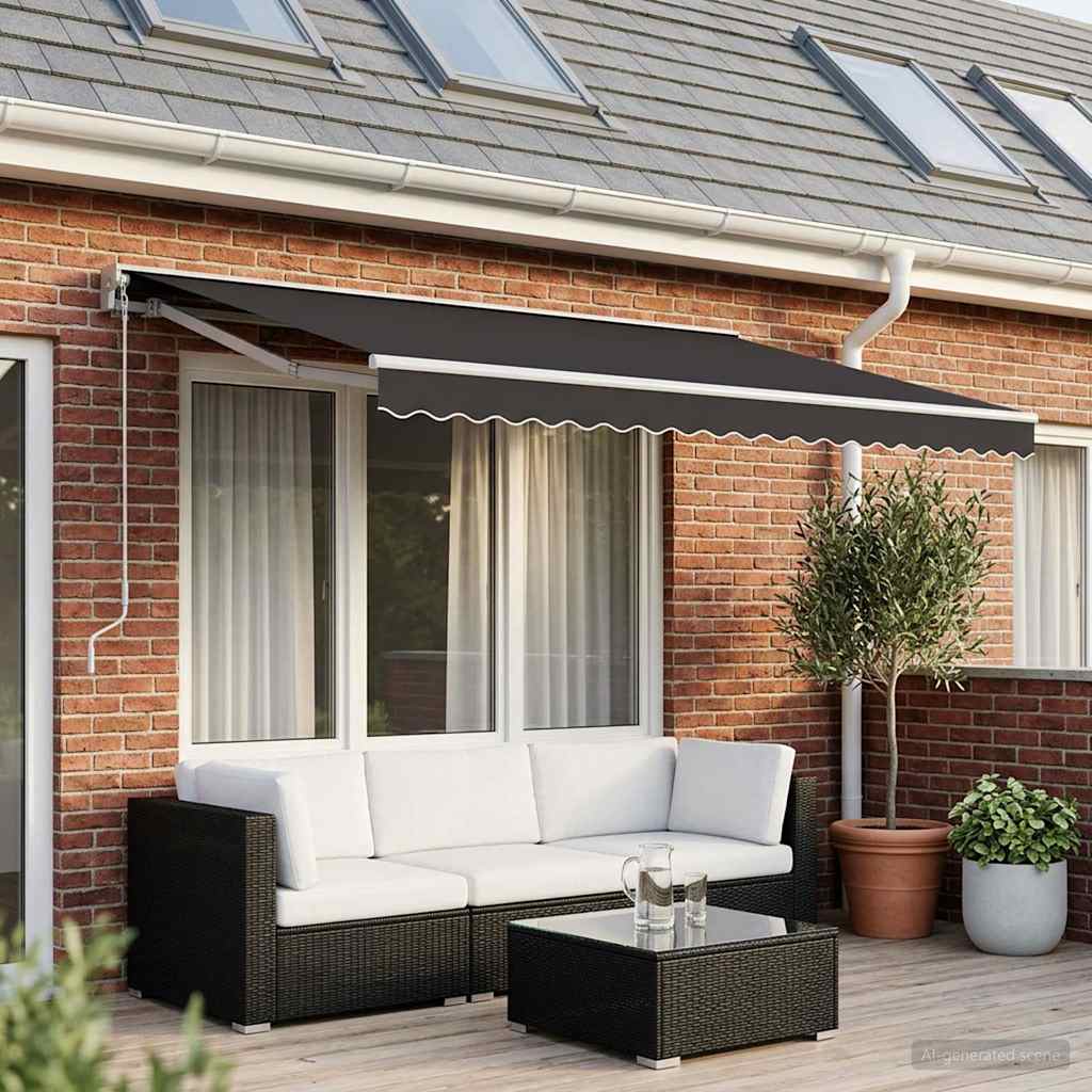 vidaXL Awning Replacement Fabric Anthracite 600x350 cm Polyester