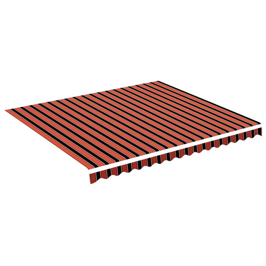 vidaXL Awning Replacement Fabric Orange and Brown 400x350 cm Polyester
