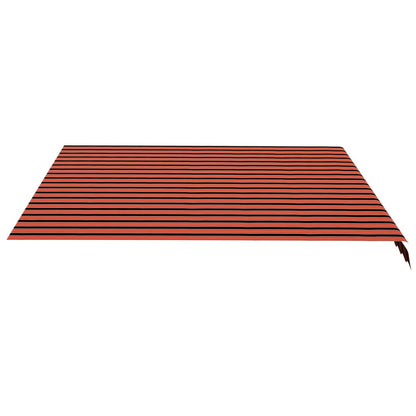 vidaXL Replacement Fabric for Awning Orange and Brown 4x3.5 m