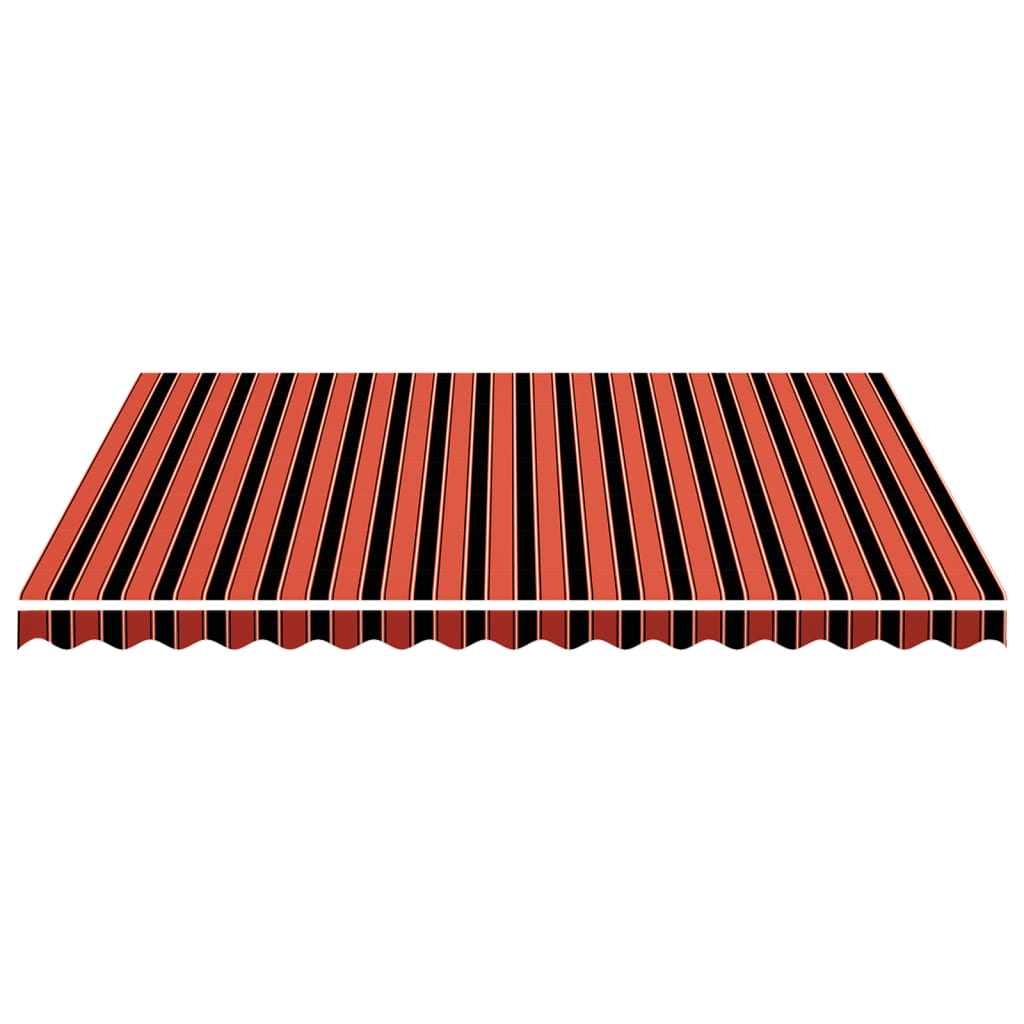 311958 vidaXL Replacement Fabric for Awning Orange and Brown 4x3,5 m