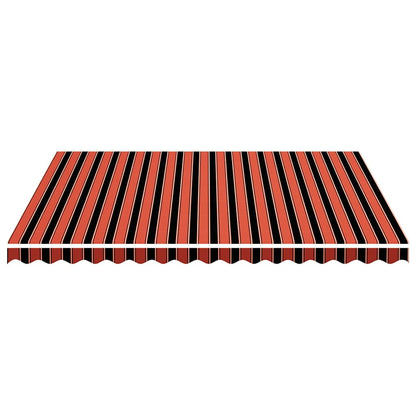 vidaXL Awning Replacement Fabric Orange and Brown 400x350 cm Polyester