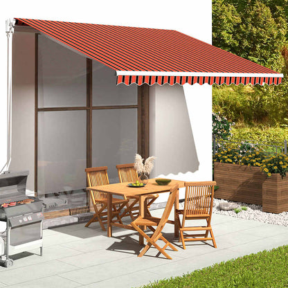vidaXL Awning Replacement Fabric Orange and Brown 400x350 cm Polyester