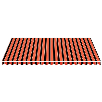 vidaXL Replacement Fabric for Awning Orange and Brown 5x3.5 m