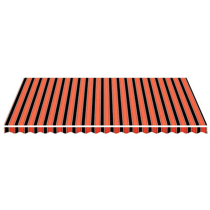 vidaXL Awning Replacement Fabric Orange and Brown 500x350 cm Polyester