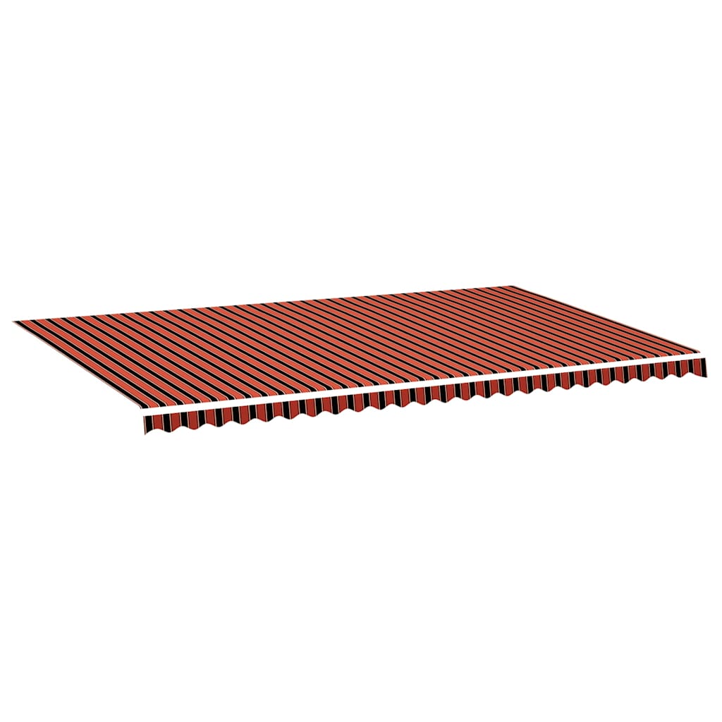 vidaXL Awning Replacement Fabric Orange and Brown 600x350 cm Polyester