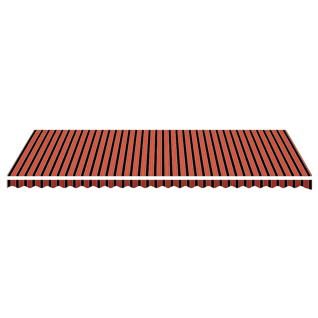 vidaXL Awning Replacement Fabric Orange and Brown 6x3.5 m Polyester