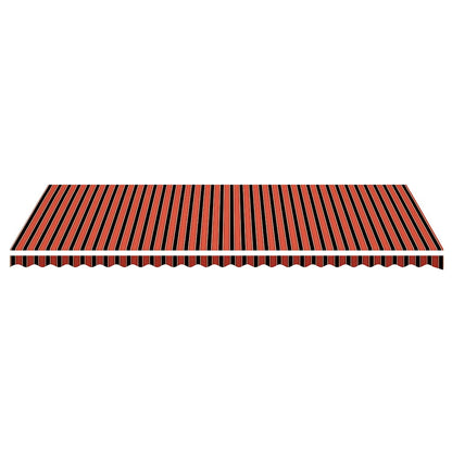 vidaXL Awning Replacement Fabric Orange and Brown 6x3.5 m Polyester