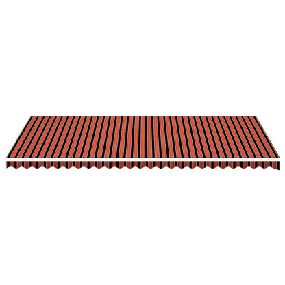 vidaXL Awning Replacement Fabric Orange and Brown 600x350 cm Polyester