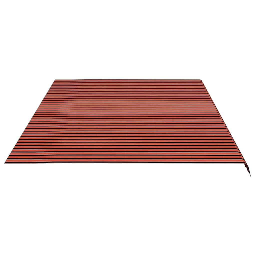 vidaXL Awning Replacement Fabric Orange and Brown 6x3.5 m Polyester