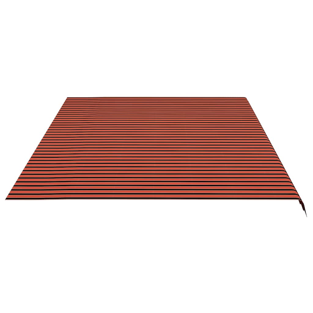 vidaXL Awning Replacement Fabric Orange and Brown 600x350 cm Polyester