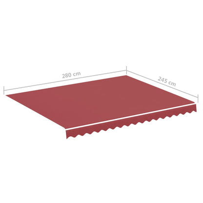 311965 vidaXL Replacement Fabric for Awning Burgundy Red 3x2,5 m