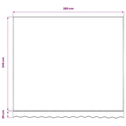 vidaXL Awning Replacement Fabric Burgundy Red 300x250 cm Polyester