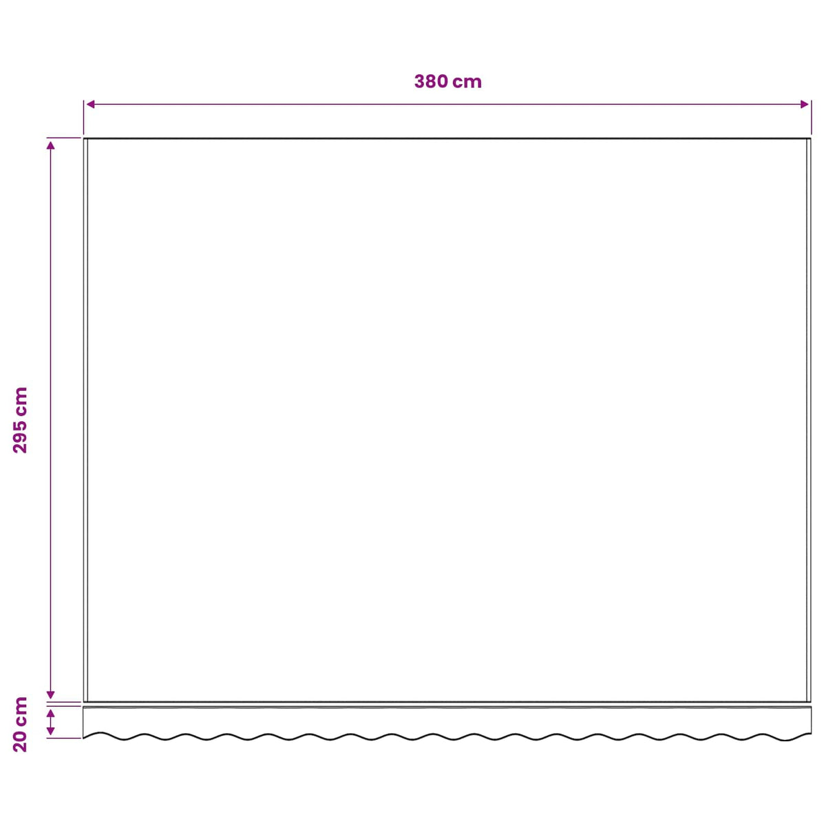 vidaXL Awning Replacement Fabric Burgundy Red 400x300 cm Polyester