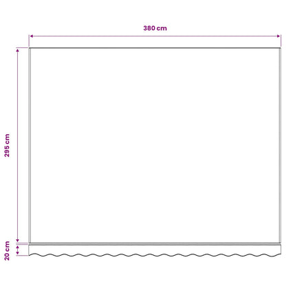 vidaXL Awning Replacement Fabric Burgundy Red 400x300 cm Polyester