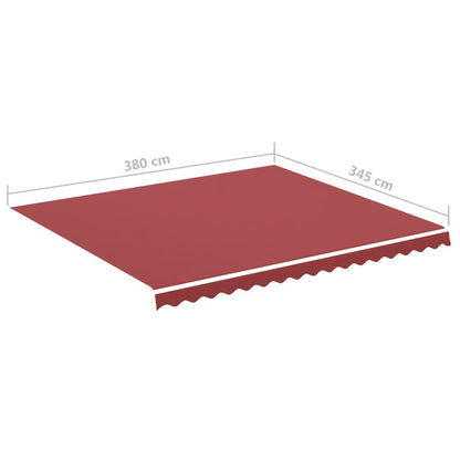 vidaXL Awning Replacement Fabric Burgundy Red 4x3.5 m Polyester