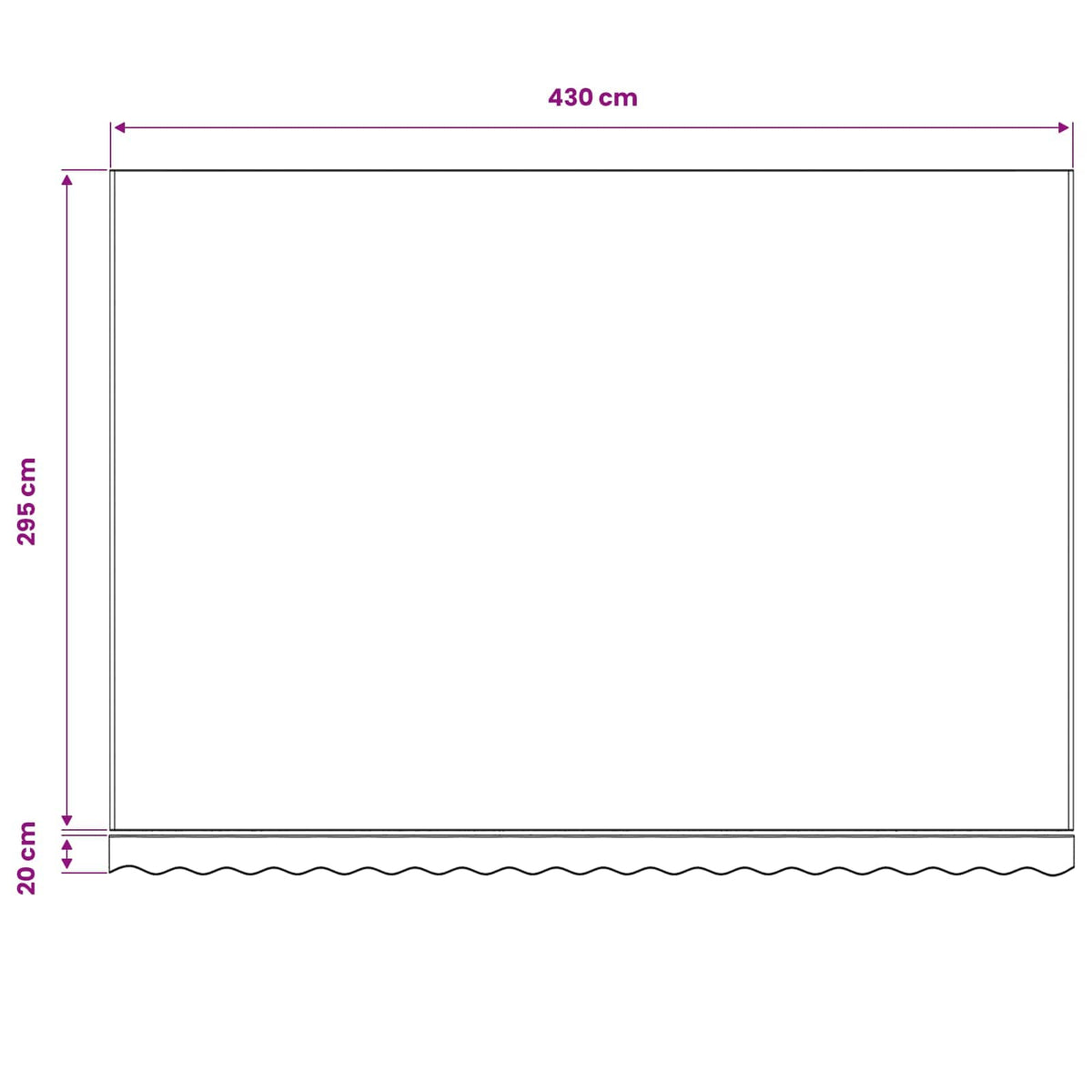 vidaXL Awning Replacement Fabric Burgundy Red 450x300 cm Polyester