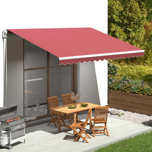 vidaXL Awning Replacement Fabric Burgundy Red 4.5x3.5 m Polyester