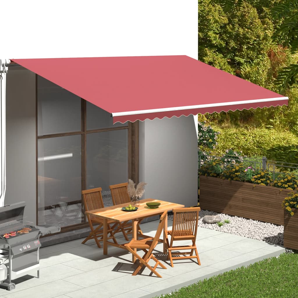 vidaXL Awning Replacement Fabric Burgundy Red 5x3 m Polyester