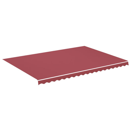 vidaXL Awning Replacement Fabric Burgundy Red 5x3.5 m Polyester