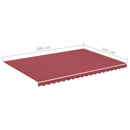 vidaXL Awning Replacement Fabric Burgundy Red 5x3.5 m Polyester