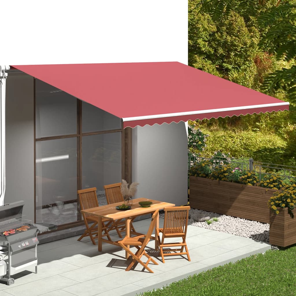 vidaXL Awning Replacement Fabric Burgundy Red 5x3.5 m Polyester