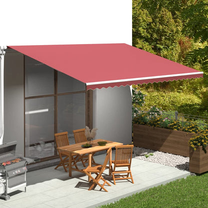 vidaXL Awning Replacement Fabric Burgundy Red 5x3.5 m Polyester