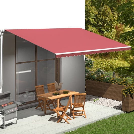 vidaXL Awning Replacement Fabric Burgundy Red 5x3.5 m Polyester