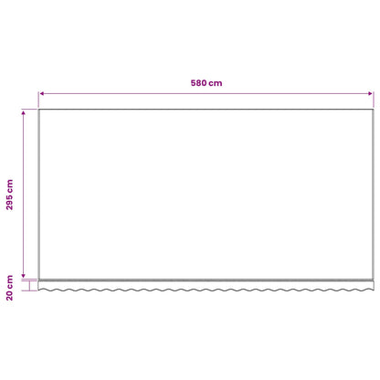 vidaXL Awning Replacement Fabric Burgundy Red 600x300 cm Polyester