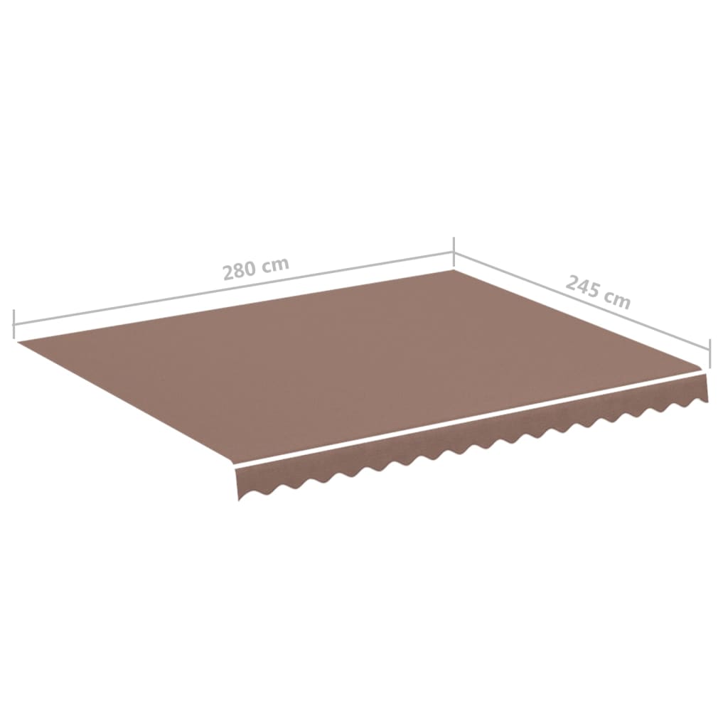 vidaXL Awning Replacement Fabric Brown 3x2.5 m Polyester