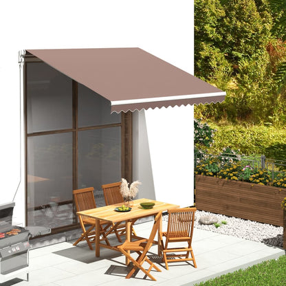 vidaXL Awning Replacement Fabric Brown 3x2.5 m Polyester