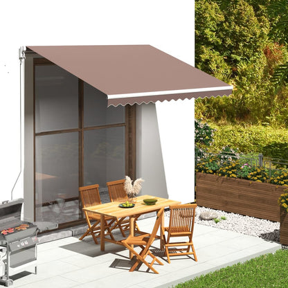 vidaXL Awning Replacement Fabric Brown 3.5x2.5 m Polyester