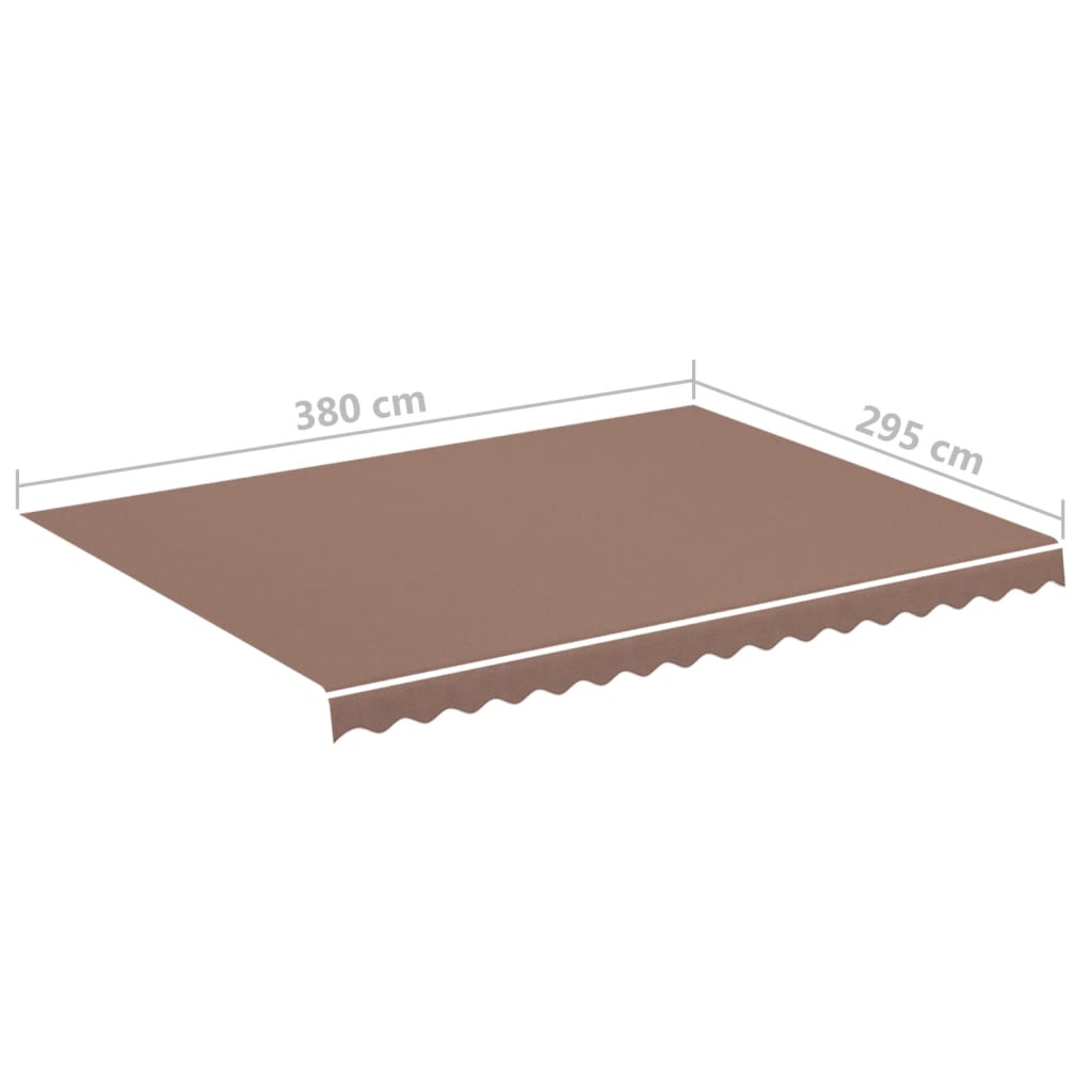vidaXL Awning Replacement Fabric Brown 4x3 m Polyester