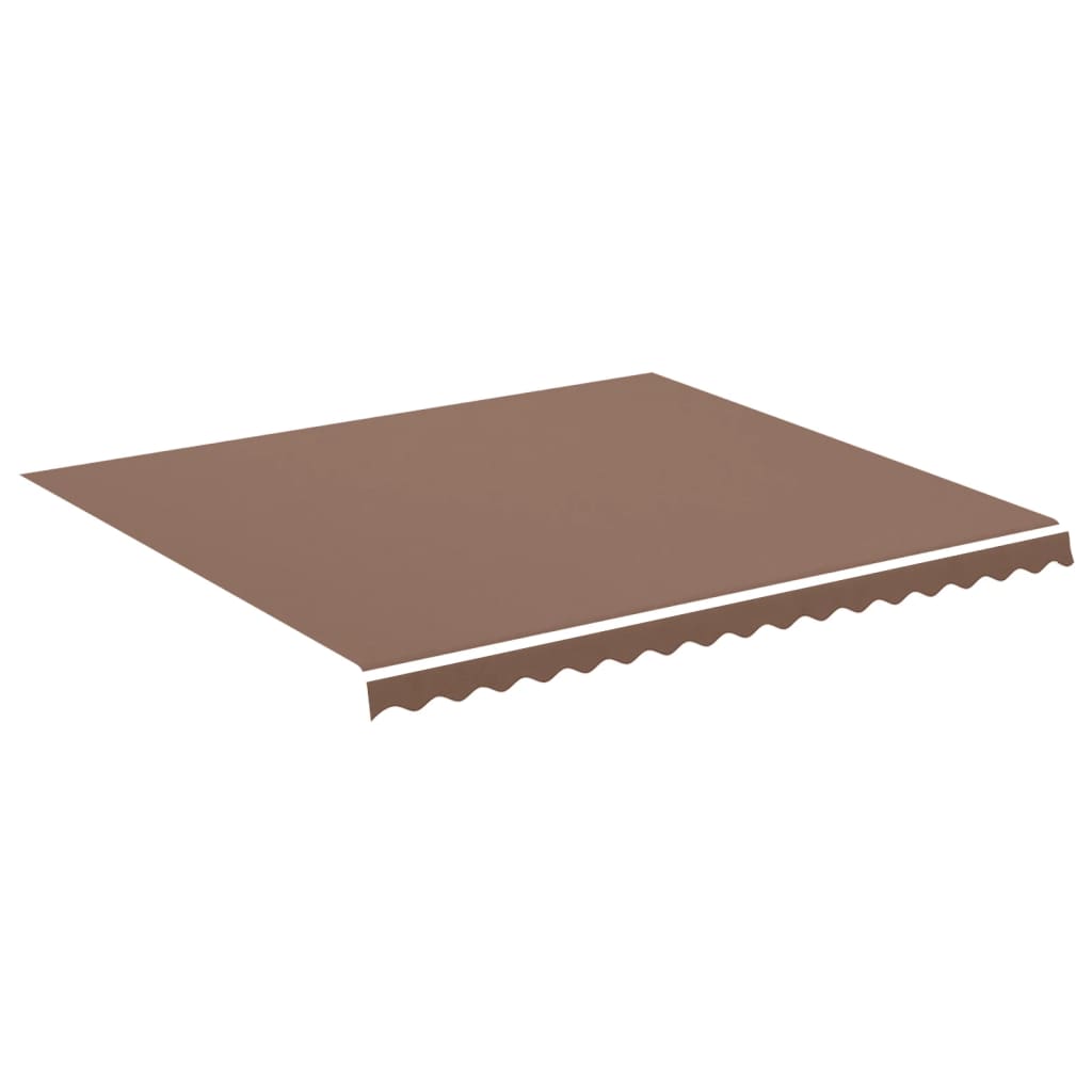 vidaXL Awning Replacement Fabric Brown 4x3.5 m Polyester