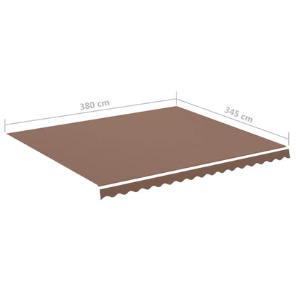 vidaXL Awning Replacement Fabric Brown 4x3.5 m Polyester