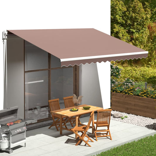 vidaXL Awning Replacement Fabric Brown 4.5x3 m Polyester