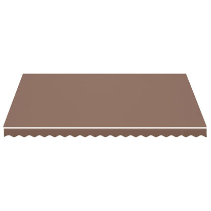 vidaXL Awning Replacement Fabric Brown 4.5x3.5 m Polyester