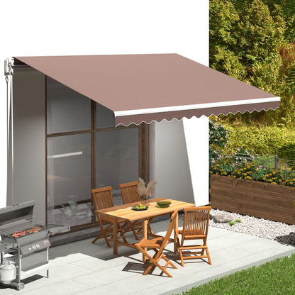 vidaXL Awning Replacement Fabric Brown 4.5x3.5 m Polyester