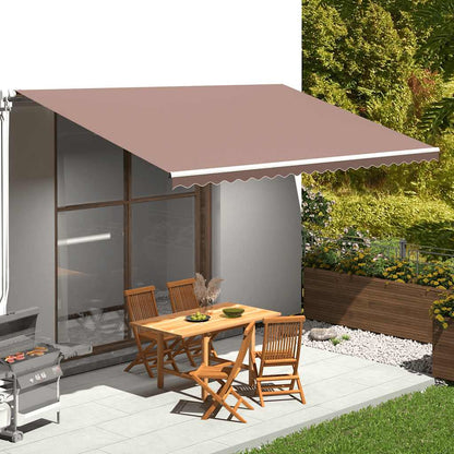 vidaXL Awning Replacement Fabric Brown 5x3 m Polyester