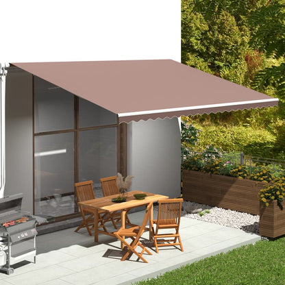 vidaXL Awning Replacement Fabric Brown 5x3.5 m Polyester