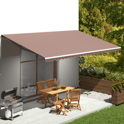 vidaXL Awning Replacement Fabric Brown 6x3 m Polyester
