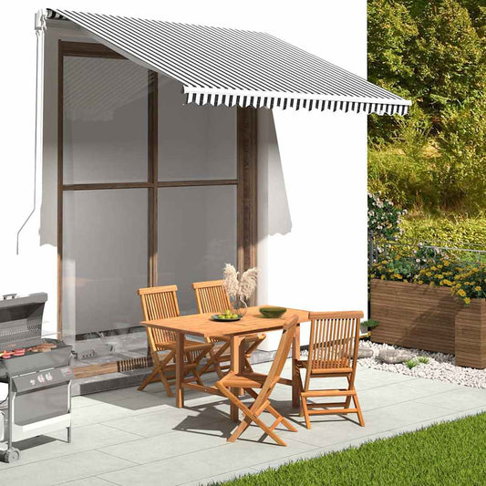vidaXL Awning Replacement Fabric Anthracite and White 300x250 cm
