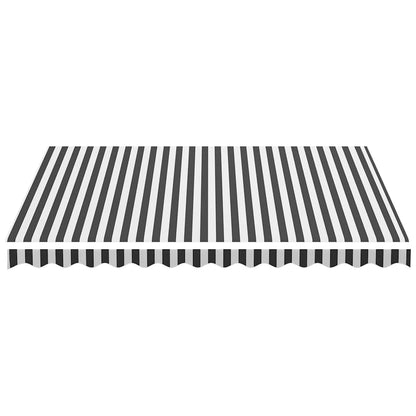 vidaXL Awning Replacement Fabric Anthracite and White 350x250 cm
